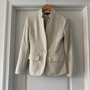 Gibson Notch Collar Knit Blazer Gray Oatmeal Heather XS